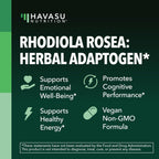 Rhodiola Rosea Capsules, 120 Count, Mental & Physical Performance Support