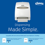 Kleenex® Universal Hard Roll Paper Towels, Bulk (50606), Hardwound 1.75" Core, Premium Absorbency Pockets™, White, (600'/Roll, 6 Rolls/Case, 3,600'/Case)