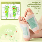 Villsure Deep Cleansing Foot Pads, 50 Pads Bamboo Foot Pads,Use during sleep. It is a good gift for family members