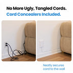 Sleek Socket Original & Patented Ultra-Thin Outlet Concealer with Cord Concealer Kit, Flat Extension Cord with Multi Outlets Power Strip, Ideal for Home Improvement, Hide Bulky and Messy Cords
