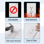 Bates- 1-Gang Duplex Wall Plate, 3.18"x 4.98", 20 Pack White