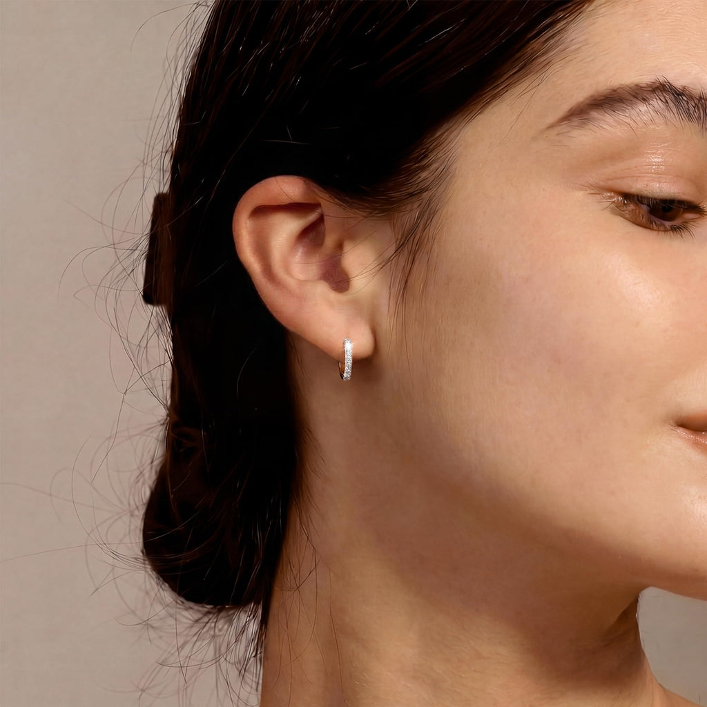 Carffordo 925 Sterling Silver Hoop Earrings for Women Small Huggie Earrings