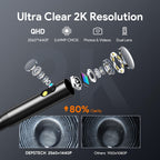 DEPSTECH 2K Endoscope Camera with Light, Dual Lens 2560P Phone Borescope