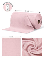 Fantasticlean Microfiber Cleaning Cloth Roll -675 Pack, Tear Away Microfiber Towels, 12" x 12", Reusable, Washable, Ultra Absorbent Dishcloth for All-Around Cleaning Supplies (9 Rolls of Pink)