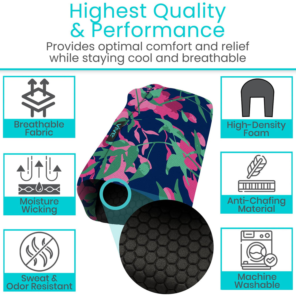 Vive Premium Crutch Pads & Hand Grips - Comfortable, Breathable, Machine Washable Padding - Moisture Wicking & Odor Reducing Pillow Accessory Covers for Adult & Youth Walking Crutches