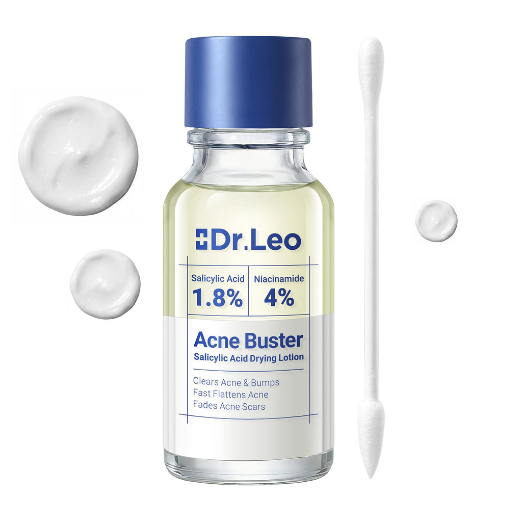 Dr.Leo 1.8% Salicylic Acid Spot Serum, Acne Treatment for Acne-Prone Sensitive Skin | Niacinamide, Fast Pimple Relief, Fades Acne Marks, Overnight & Period Breakouts, 0.34 fl oz (20 ml)