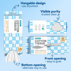 Winner Soft Face Towels, Upgraded Thicker 100% USDA Biobased Facial Towels with Hangable Design, Unscented and Gentle on Sensitive Skin, Disposable Facial Towelettes (480 Count, Pack of 6)