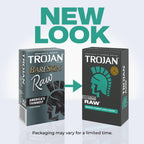 Trojan Raw Thin Latex Condoms for Men, 24 Count