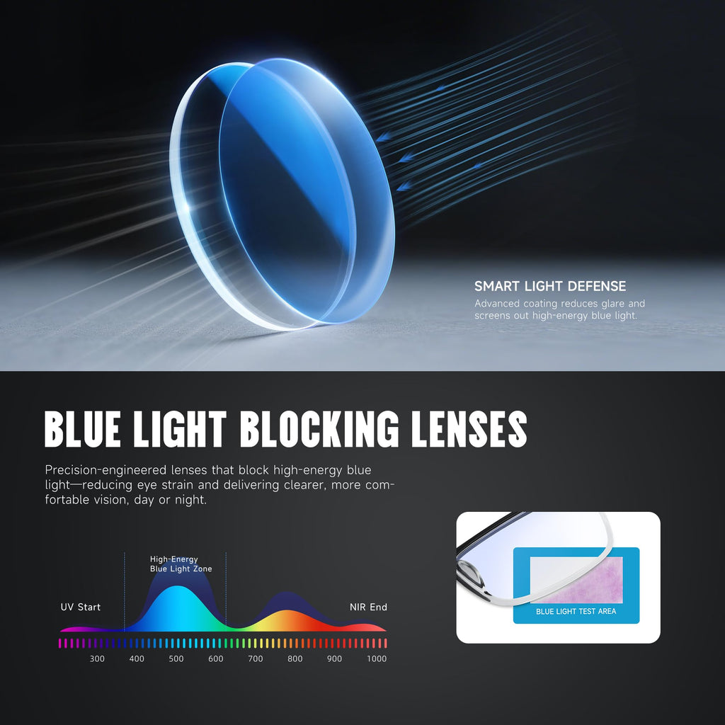 AIMISUV 6Pcs Reading Glasses Men,Spring Hinge Blue Light Blocking Readers,Anti Eyestrain Computer Magnifying Eyeglasses (4.0X)
