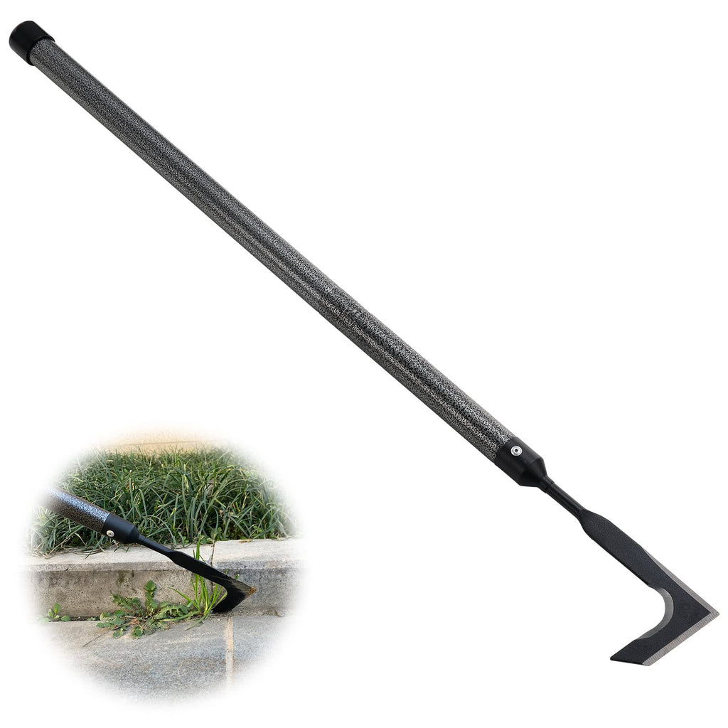 Lilyvane Crack Weeder for Crevice Weeds Weeding: 59” Long Handle, Heavy Duty Carbon Steel Weed Puller for Sidewalk Paver Deck Boards Weed Removal