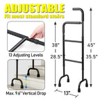 20-Level Adjustable Stair Climbing Assist Cane & Elderly Stair Lift Assist with Anti-Slip Handle & Stabilizing Feet, 300lbs Capacity for Seniors, Standard Steps-Patent Pending