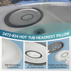 4 Pack 2472-824 Spa Oval Pillow Insert and Back Mount Fit for 2004–2018 Jacuzzi J-300 Series Hot Tubs & Spas, 2455-263 Hot Tub Headrest Replacement Spa Pillows - Enhanced Support