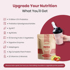 UpNourish Strawberry Banana Vegan Protein Powder 54 Superfoods Powder,1.5 Billion CFU Probiotics 21g Plant Based Protein,No Sugar No Dairy No GMO Dairy Free,Meal Replacement Shake Keto-Friendly Low-Carb Diet,15 Servings