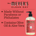 MRS. MEYER'S CLEAN DAY Hand Soap, Made with Essential Oils, Rhubarb, 12.5 Fl. Oz - Pack of 3