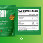 URVI® Metabolism Gummies with Prebiotic Inulin Fiber, Chromium and Ginger, Sugar-Free, 60 Chews