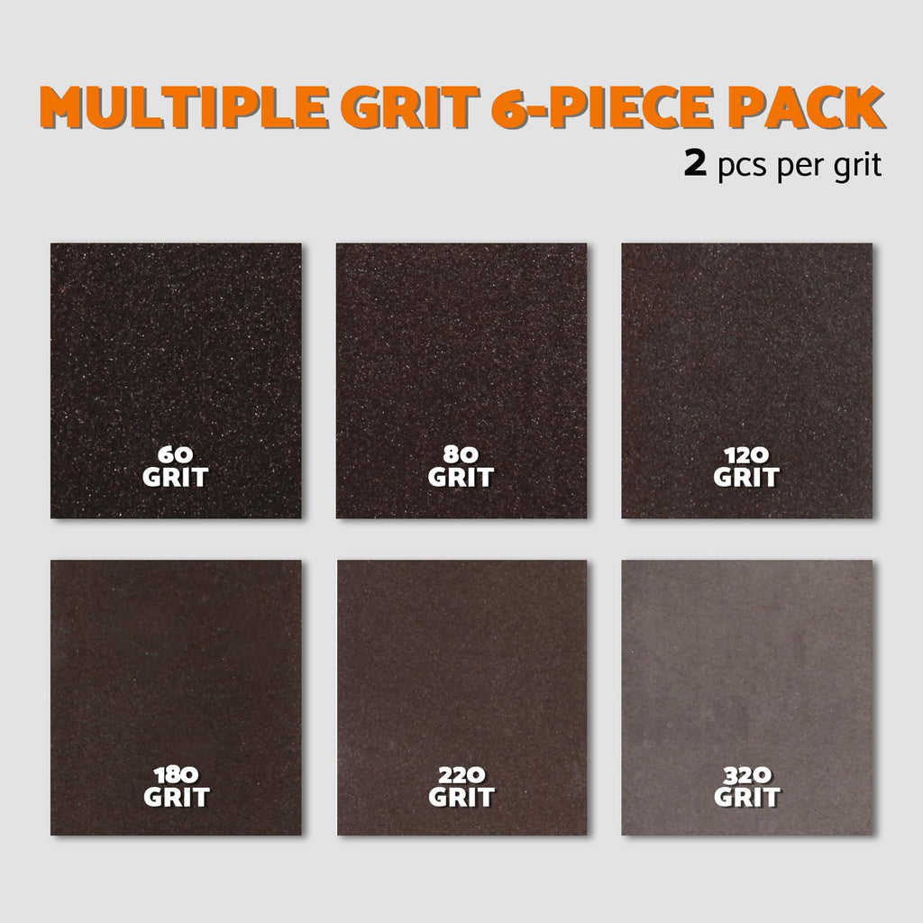 S&F STEAD & FAST Sanding Sponge 60 80 120 180 220 320 Grit 6 Pc, Tack Cloth