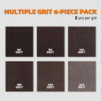S&F STEAD & FAST Sanding Sponge 60 80 120 180 220 320 Grit 6 Pc, Tack Cloth