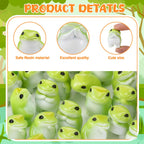 Novabright 30 Pcs Mini Resin Frogs, Small Figurines to Hide Bulk