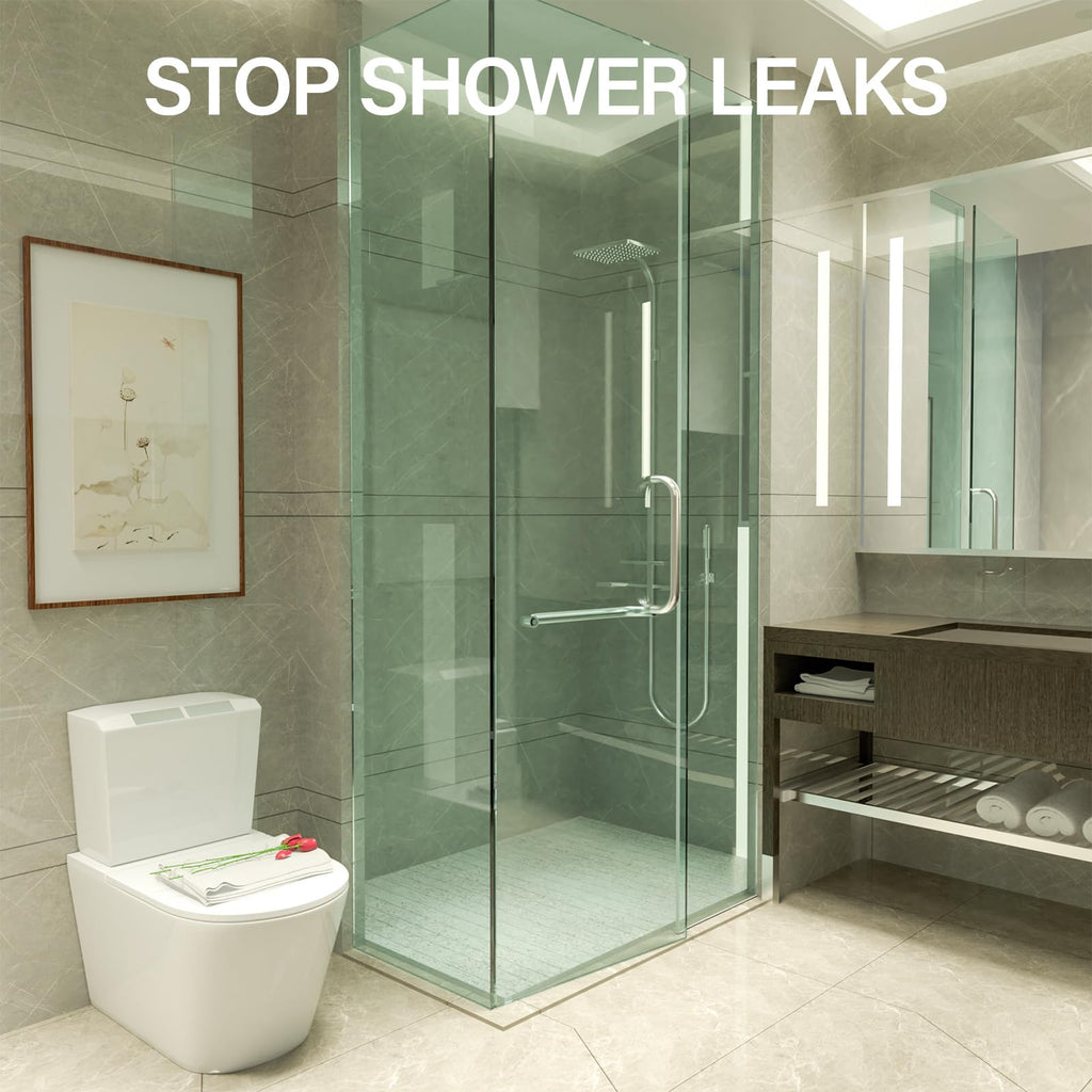 Yecaye 3 Pack 3/8" x 39" Shower Door Bottom Seal,Shower Door Sweep,Frameless Glass Seal Strip,Stop Leaks and Create a Water Barrier, Water Guard 10MM