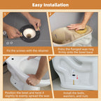 Hibbent Extra Thick Toilet Wax Ring Replacement Kit, Universal Toilet Seal Ring with Brass Bolts and Toilet Bolt Covers, PE Toilet Flange Fits 3 Inch and 4 Inch Drain Pipes