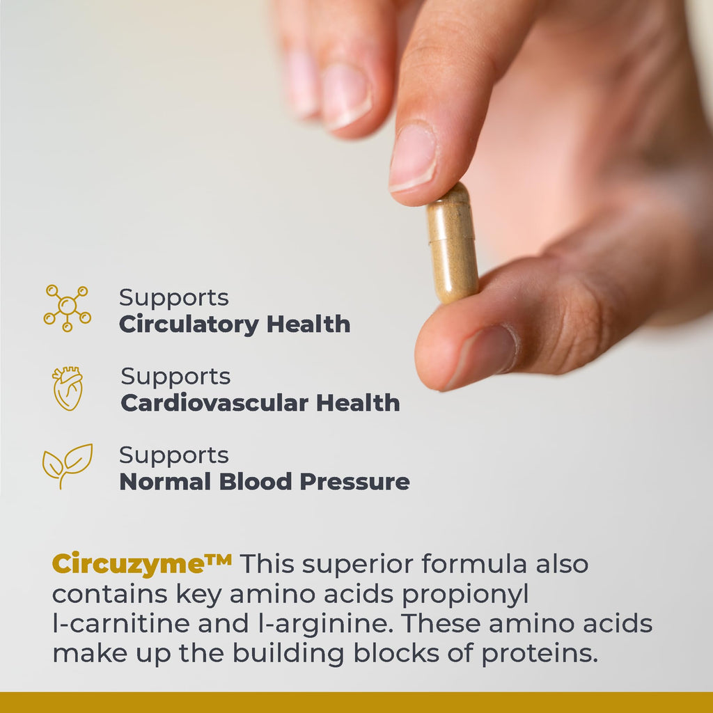 Premier Research Labs CircuZyme - Blood Circulation Supplements Supporting Blood Flow & Vascular Support Featuring Diosmin, Cayenne & Nattokinase, for Men and Women - 60 Vegetarian Capsules