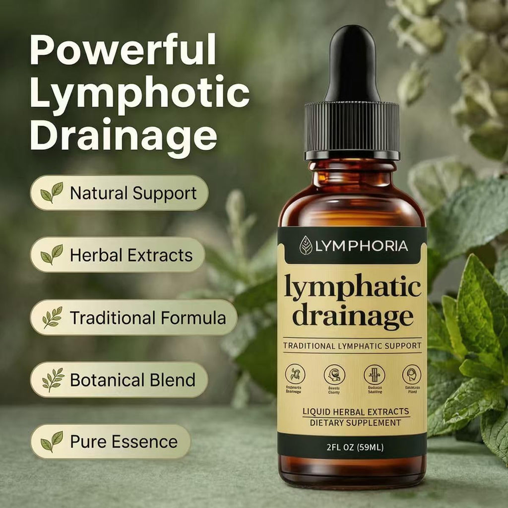 Lymphoria Lymphatic Drainage Drops, Lymphatic System Support, Immune System, Natural Herbal Blends, Vegan & Non-GMO