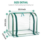 Mini Indoor Greenhouse Tabletop Garden Nursery Plant Cover Tent Humidity Domes for Home Gardening Germination and Seedling Propagation - 23x12x16.5 Inches