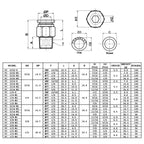 Push to Connect Fittings 1/2,CEKER 1/2 Inch Od Tube to 1/2" NPT Male Thread air line Quick Connect fittings For Air Ride Air Horn Air Compressor 5Pack