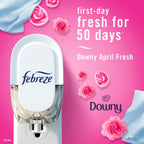 Febreze Plug-In Air Freshener, Odor-Fighting Scented Oil Refill, Air Fresheners for Home, Bathroom and Kitchen, Long Lasting, Downy April Fresh Scent, Cranberry, 0.87oz Refills, 3 Count