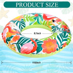 GANSHAYA Summer Goose Outfits Porch Goose Hawaiian Outfit 23 Inch Tropical Goose Clothes with Swim Trunks Sun Hat Sunglasses Swim Ring for Geese Statue Spring Summer Decor (Flamingo)