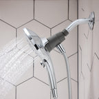 Moen Engage Chrome Magnetix Six-Function 5.5-Inch Wide Handheld Shower Head with Hose and Magnetic Docking System, 26112