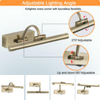 Tassuowell Wireless Picture Lights for Wall,12 Inch Battery Operated Picture Light,3CCT Dimmable Lights for Pictures on Wall with Timer and Remote for Display Photo Frame (Antique Bronze, 12inch)