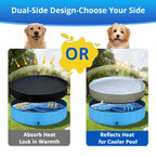 QH.HOME[2026 Upgrade 500D Thickened] 71-72 inch Kiddie Pool Cover Round, Collapsible Dog Pool Cover with Super Windproof Dual-Drawstring, Odorless Waterproof Fabric Material - Only Cover