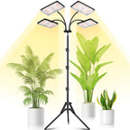 LBW Grow Lights for Indoor Plants, 4-Head Full Spectrum Plant Light