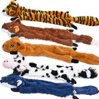 SHARLOVY Dog Squeaky Toys 5 Pack, Pet Crinkle Toy No Stuffing Animals Plush