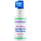 Safe n' Simple Skin Barrier Spray No-Sting - 2oz Bottle - Alcohol-Free Skin Prep Spray, Odor-Free Barrier Film for Ostomy Care, Stoma Skin Protection, Adhesive Prep for Medical Tapes and Dressings