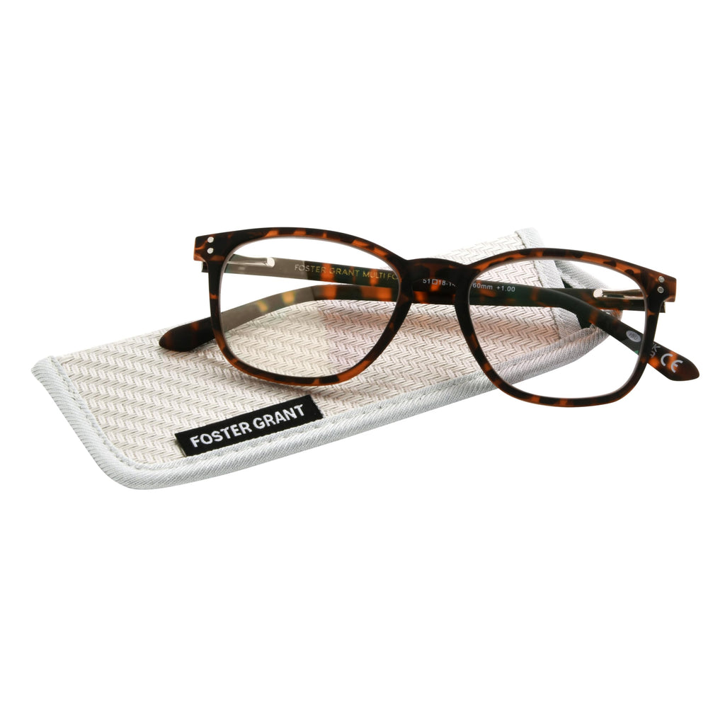 Foster Grant Camden Multifocus Reading Glasses With Anti-Reflective Glasses Coating, Unisex