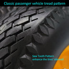 Flat Free 4.10/3.50-4 Tire with 3/4 & 5/8 Axle Bore, 3.5” Center Hub 10 inch Solid Tire Replacement for Hand Truck/Wagon/Garden Cart/Wheelbarrow/Dolly(Set of 2)
