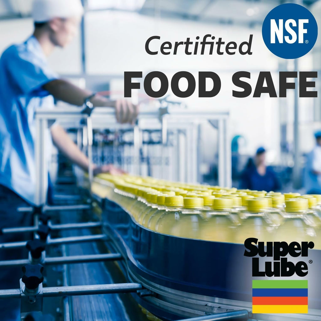Super Lube Multi-Purpose Synthetic Oil w/Syncolon® (Translucent, 8oz Bottle) | NSF Certified Food Grade & Clean | for Industrial Machinery & Equipment