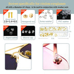 Eyeglass Repair Kit - YEEMO Glasses Repair Kit with Screws (Gold), Eyeglass Nose Pads, Precision Glasses Screwdriver Set: High Compatibility for Eyeglasses, Sunglasses, and Watch Repair