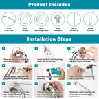 3 Pack Grab Bars for Bathtubs and Showers, 16-Inch and 12-Inch Anti-Slip Bathroom Shower Grab Bars for Seniors Wall, Safety Handicap Grab Bars Stainless Steel,Shower Handle for Elderly