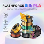 FLASHFORGE Silk Tri-Color Filament, Gold, Silver and Copper 3 in 1 Coextrusion Silk PLA Filament 1.75mm, 3D Printer Filament Color Change 1kg(2.2lbs) Spool, Dimensional Accuracy +/- 0.02mm
