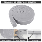 FoamJoy AC Window Seal Kit with Adhesive - 4Pcs Gray Foam Insulation Strips 2"x1"x6.5Ft,Air Conditioner Foam for Window Units, Energy Saving & Dustproof