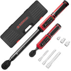 SUERCUP 3/8"&1/2" Digital Torque Wrench Set(0.66-44.29Ft.Lb/0.9-60N.m&3.8-250.8Ft.Lb/5.1-340Nm), ±1% Accuracy with Vibration, Buzzer,LED Notification and Five Units of Measure, for Car,Moto, DIY