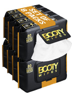 Booty Wipes - Flushable Wipes for Men - Aloe Vera and Vitamin E - Non-Woven - 640 Count Pack of 8-5.9 x 7.5 Inch - Alcohol Free - Fragrance Free - pH Balanced - Durable and Gentle Toilet Wipes