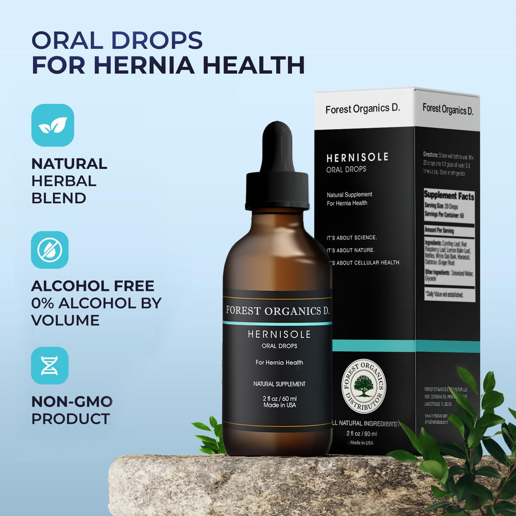 Hernia Health Dietary Supplement - Extract from 24 Plants for Digestive Support - Herbal Hernia Support Drops - Strengthens Weak Tissues and Aids with Hernias I Hernisole