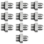 Racewill 10 Pack Hydraulic Hose Adapter Fittings: 1/2" JIC 37° Male x #10 SAE/ORB Male, Straight Tube Fitting Kits with Protection Cover