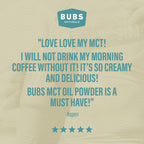 BUBS Naturals MCT Oil Powder Packets - Medium Chain Triglycerides - Keto Vegan & Paleo Friendly - Healthy Coconut Fats + Low Carb - Dairy-Free Energy Source - includes 14 Travel Packets