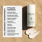 Tallow Sunscreen SPF 25 with Non-Nano Zinc Oxide – Natural Mineral, Reef-Safe & Non-Toxic Sunblock for Face & Body – Non-Greasy, Moisturizing Protection for Sensitive Skin (3.4 oz)
