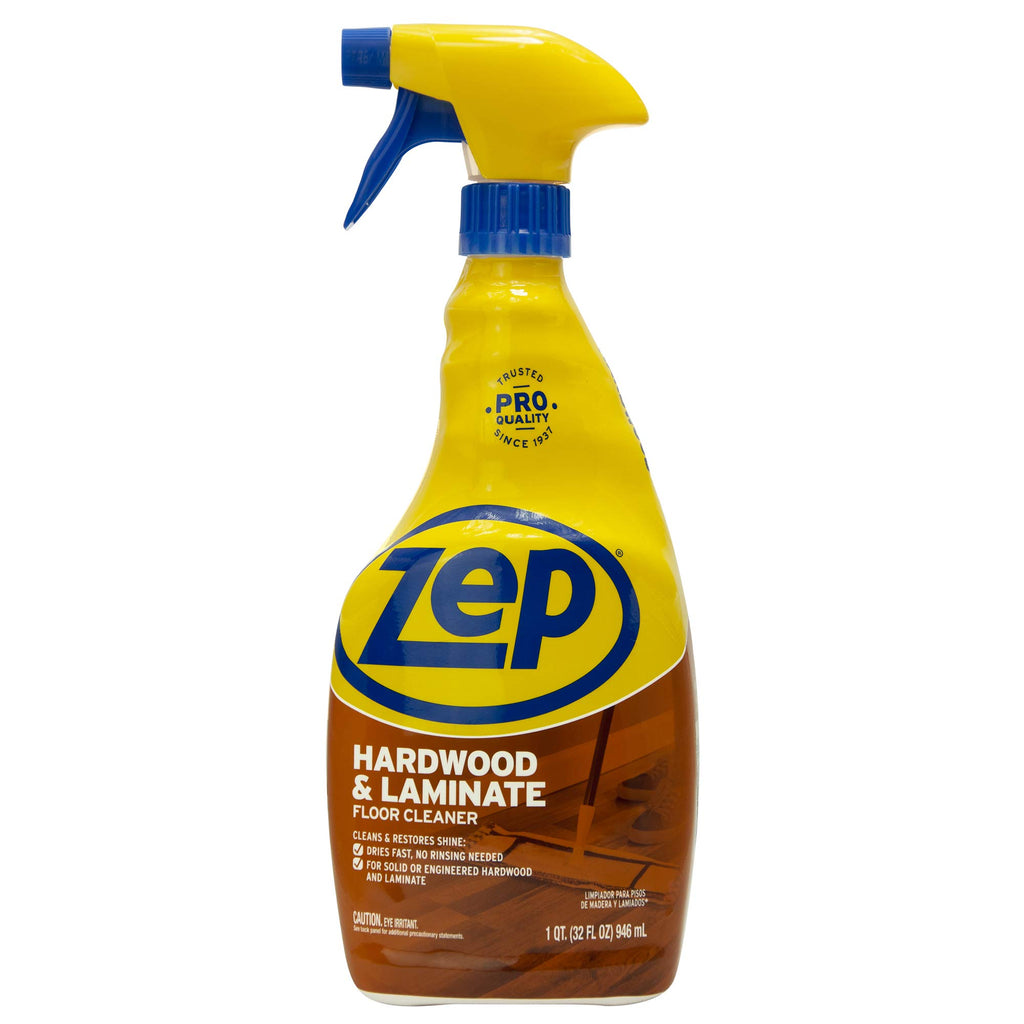 Zep Hardwood and Laminate Floor Cleaner - 32 oz (Case of 12) - ZUHLF32 - Removes Spots, Stains and Scuffs. Cleans and Restores Shine